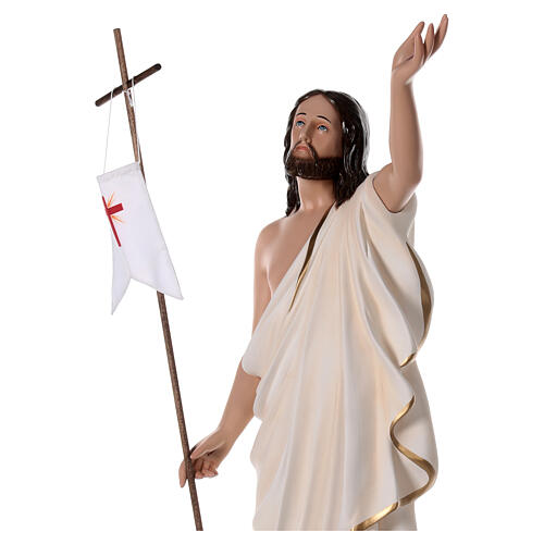 Imagem Jesus Cristo Ressuscitado 110 cm Fibra de Vidro Pintada