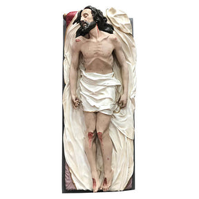 Imagem Jesus Cristo Senhor Morto Fibra de Vidro Pintada 165 cm de comprimento
