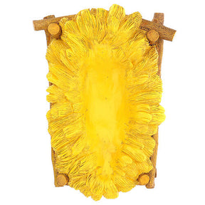 Imagem Menino Jesus com berço fibra de vidro pintada para presépio Landi com figuras de altura média 100 cm; exterior