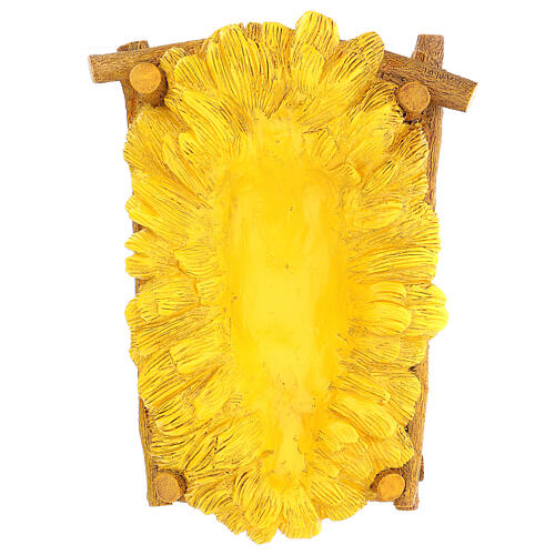 Imagem Menino Jesus com berço fibra de vidro pintada para presépio Landi com figuras de altura média 100 cm; exterior