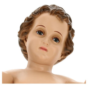 Imagem Menino Jesus com berço fibra de vidro pintada para presépio Landi com figuras de altura média 160 cm; exterior
