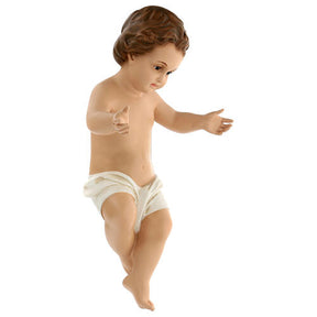 Imagem Menino Jesus fibra de vidro pintada 58 cm para presépio Landi altura média 160 cm; exterior