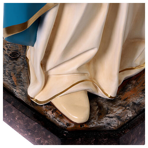 Imagem Nossa Senhora com o Menino Jesus 170 cm olhos de vidro Fibra de Vidro Pintada