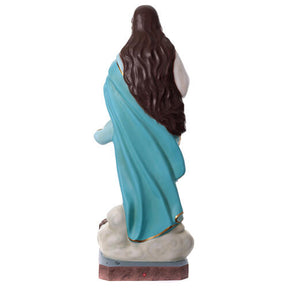 Imagem Nossa Senhora da Imaculada Conceição de Murillo com anjos fibra de vidro pintada 155 cm