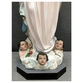 Imagem Nossa Senhora da Imaculada Conceição de Murillo fibra de vidro pintada 130 cm