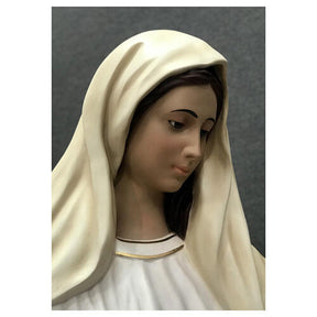 Imagem Nossa Senhora de Medjugorje fibra de vidro pintada 170 cm