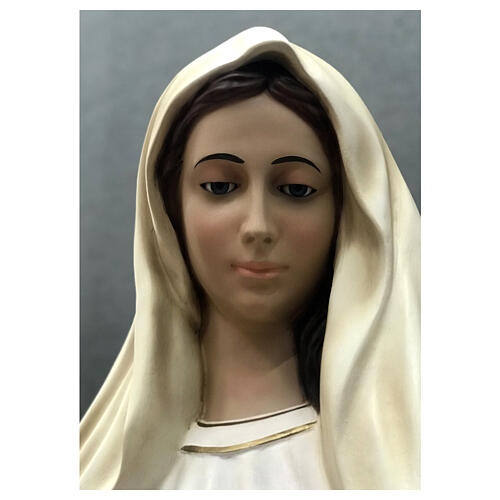 Imagem Nossa Senhora de Medjugorje fibra de vidro pintada 170 cm