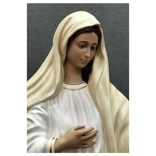 Imagem Nossa Senhora de Medjugorje fibra de vidro pintada 170 cm