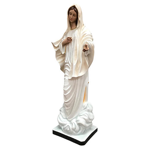 Imagem Nossa Senhora de Medjugorje fibra de vidro pintada 60 cm