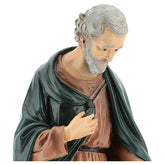 Imagem pastor com chapéu fibra de vidro pintada para presépio Landi altura média 65 cm; exterior