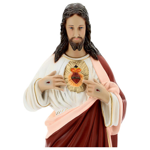 Imagem Sagrado Coração de Jesus 65 cm fibra de vidro pintada