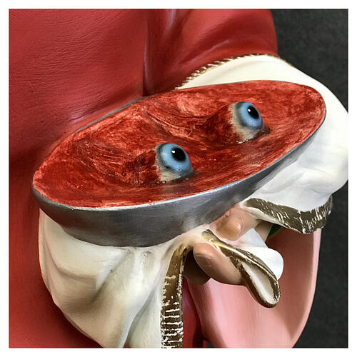 Imagem Santa Lúcia túnica vermelha fibra de vidro pintada 160 cm