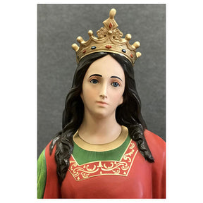 Imagem Santa Lúcia túnica vermelha fibra de vidro pintada 160 cm