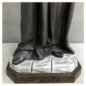 Imagem Santa Rita de Cássia hábito agostiniano fibra de vidro pintada 160 cm