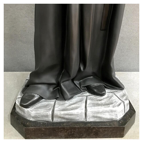 Imagem Santa Rita de Cássia hábito agostiniano fibra de vidro pintada 160 cm