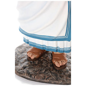 Imagem Santa Teresa de Calcutá 150 cm fibra de vidro pintada com olhos de vidro