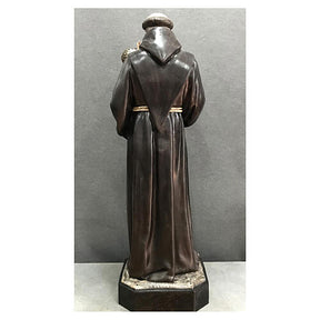 Imagem Santo António de Lisboa abraçando o Menino Jesus fibra de vidro pintada 160 cm