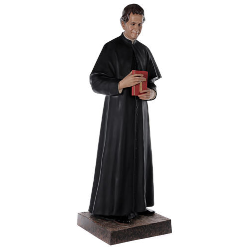 Imagem São João Bosco fibra de vidro 170 cm pintada com olhos de vidro