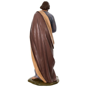 Imagem São José fibra de vidro olhos de cristal pintada presépio Landi altura média 160 cm para exterior