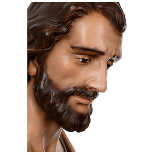 Imagem São José fibra de vidro olhos de cristal pintada presépio Landi altura média 160 cm para exterior