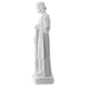 Imagem São José Trabalhador Fibra de Vidro Branca 80 cm PARA EXTERIOR