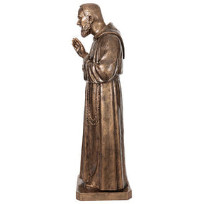 Imagem São Pio fibra de vidro pintada bronze 175 cm