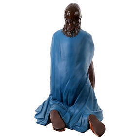 Jesus com rocha Getsêmani em oração em fibra de vidro pintada