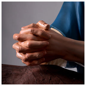 Jesus com rocha Getsêmani em oração em fibra de vidro pintada