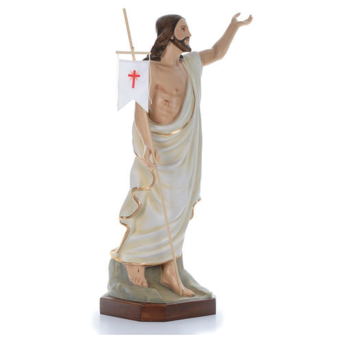 Jesus Ressuscitado 130 cm fibra de vidro pintada