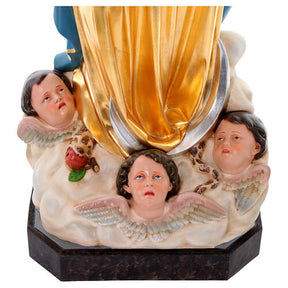 Nossa Senhora da Assunção de Murillo 180 cm fibra de vidro com olhos de vidro