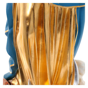 Nossa Senhora da Assunção de Murillo 180 cm fibra de vidro com olhos de vidro