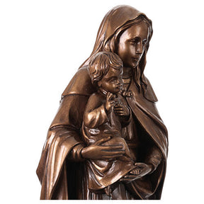 Nossa Senhora da Esperança em bronze para exterior fibra de vidro Val Gardena 60 cm