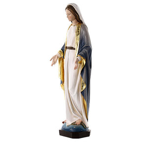 Nossa Senhora da Imaculada Conceição fibra de vidro colorida 80x25x15 cm