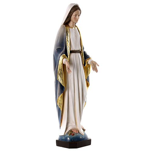 Nossa Senhora da Imaculada Conceição fibra de vidro colorida 80x25x15 cm
