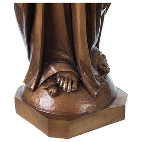 Nossa Senhora da Imaculada Conceição para exterior Val Gardena fibra de vidro efeito bronze 60 cm
