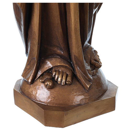 Nossa Senhora da Imaculada Conceição para exterior Val Gardena fibra de vidro efeito bronze 60 cm