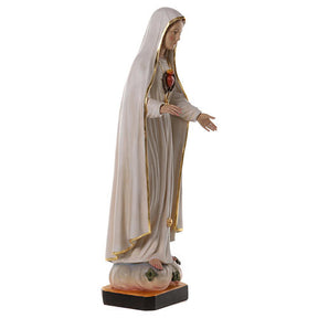 Nossa Senhora de Fátima 70x25x20 cm Coração Imaculado fibra de vidro