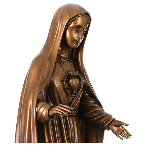 Nossa Senhora de Fátima acab. bronze para exterior Val Gardena fibra de vidro