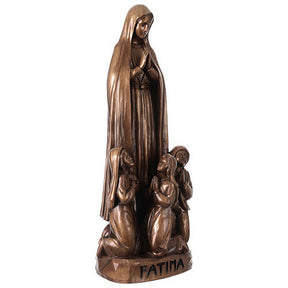 Nossa Senhora de Fátima em bronze para exterior Val Gardena fibra de vidro 60 cm