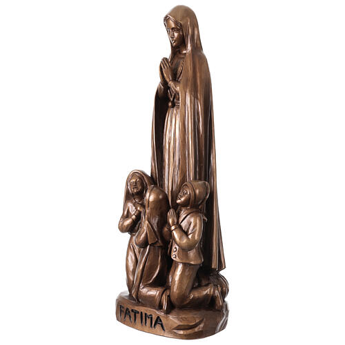 Nossa Senhora de Fátima em bronze para exterior Val Gardena fibra de vidro 60 cm