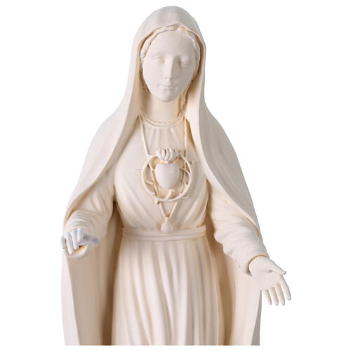 Nossa Senhora de Fátima para exterior Val Gardena fibra de vidro branca 70 cm