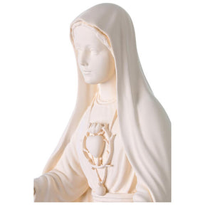 Nossa Senhora de Fátima para exterior Val Gardena fibra de vidro branca 70 cm
