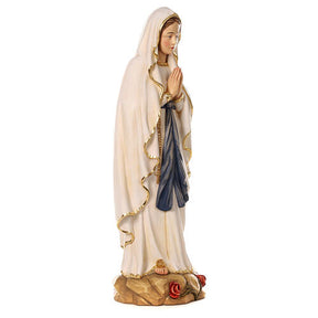Nossa Senhora de Lourdes 100x35x30 cm fibra de vidro colorida