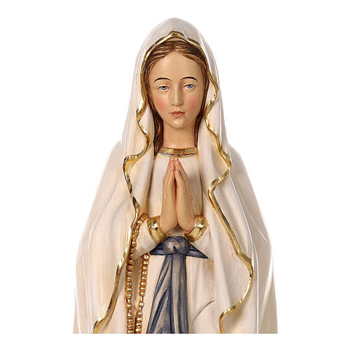 Nossa Senhora de Lourdes 100x35x30 cm fibra de vidro colorida