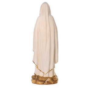 Nossa Senhora de Lourdes 100x35x30 cm fibra de vidro colorida