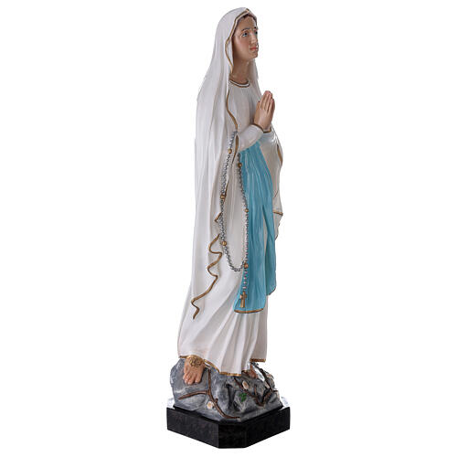 Nossa Senhora de Lourdes 75 cm fibra de vidro brilhante PARA EXTERIOR