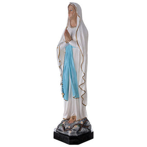 Nossa Senhora de Lourdes 75 cm fibra de vidro brilhante PARA EXTERIOR