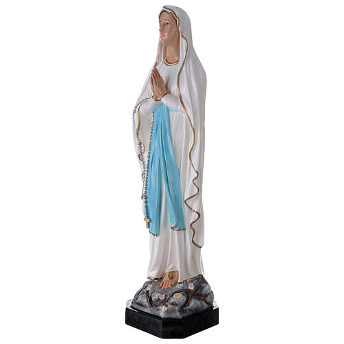 Nossa Senhora de Lourdes 75 cm fibra de vidro brilhante PARA EXTERIOR