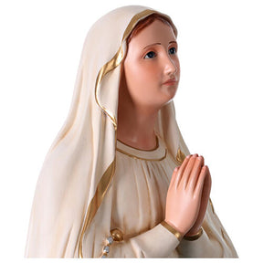 Nossa Senhora de Lourdes fibra de vidro corada 110 cm olhos vidro