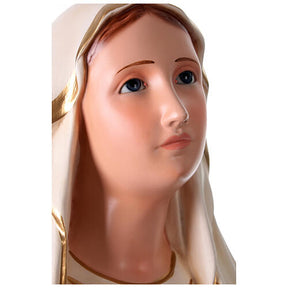Nossa Senhora de Lourdes fibra de vidro corada 110 cm olhos vidro